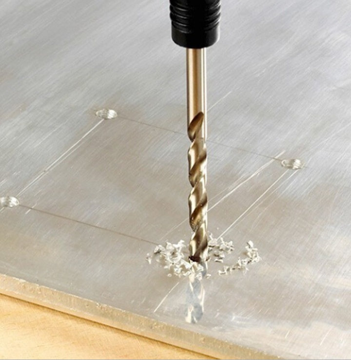 Wind Batch Hex Shank Twist Drill Bit Titanium Plated 6.35 Handle 10PC 13PC Set High Speed Steel
