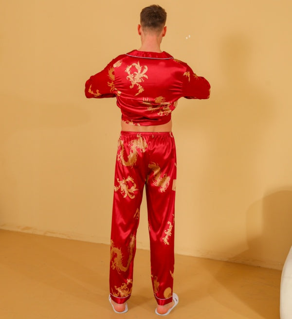 Ice Silk Men's Pyjama Set