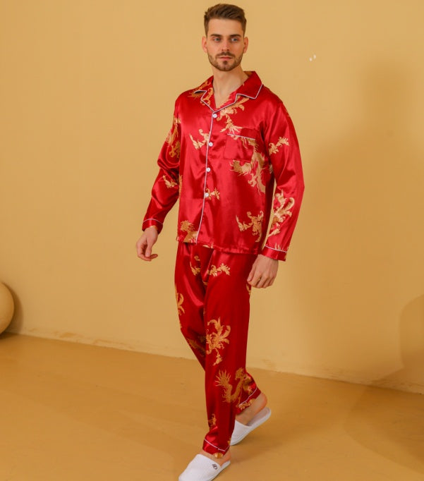 Ice Silk Men's Pyjama Set
