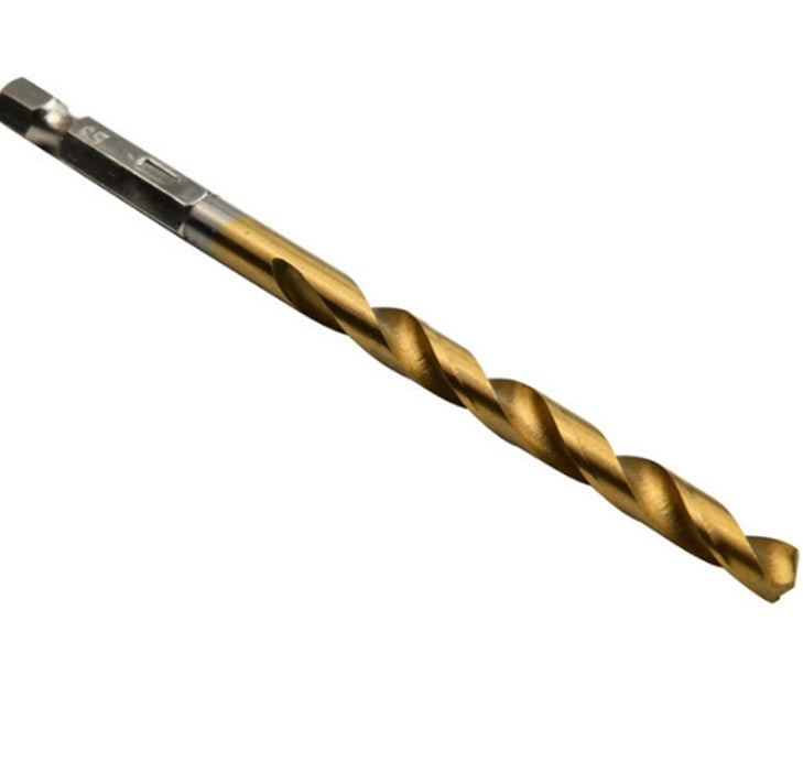 Wind Batch Hex Shank Twist Drill Bit Titanium Plated 6.35 Handle 10PC 13PC Set High Speed Steel