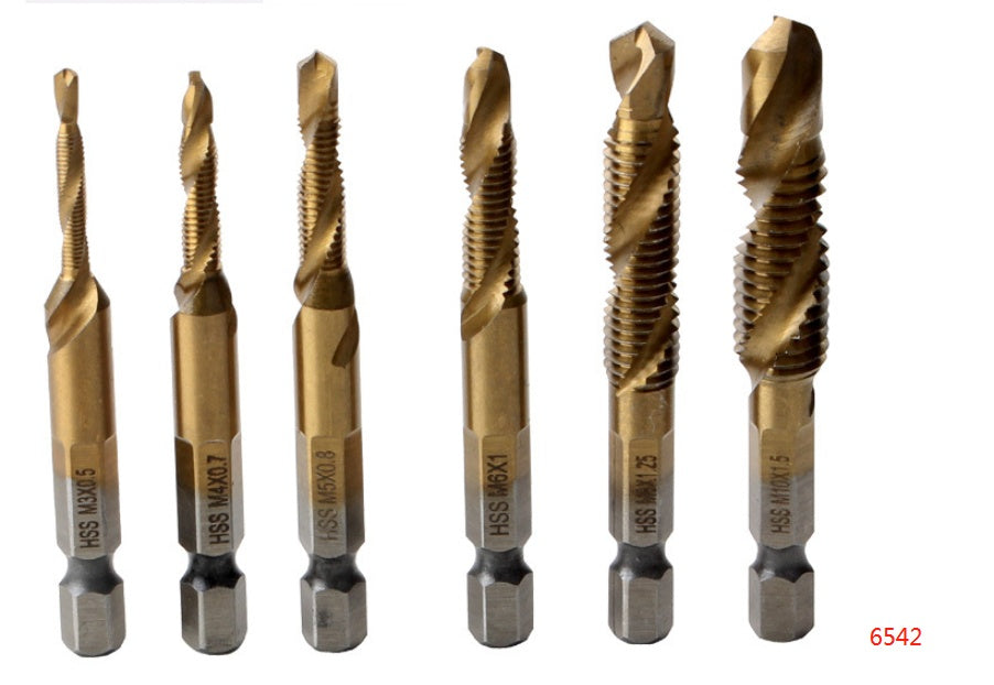 Wind Batch Hex Shank Twist Drill Bit Titanium Plated 6.35 Handle 10PC 13PC Set High Speed Steel
