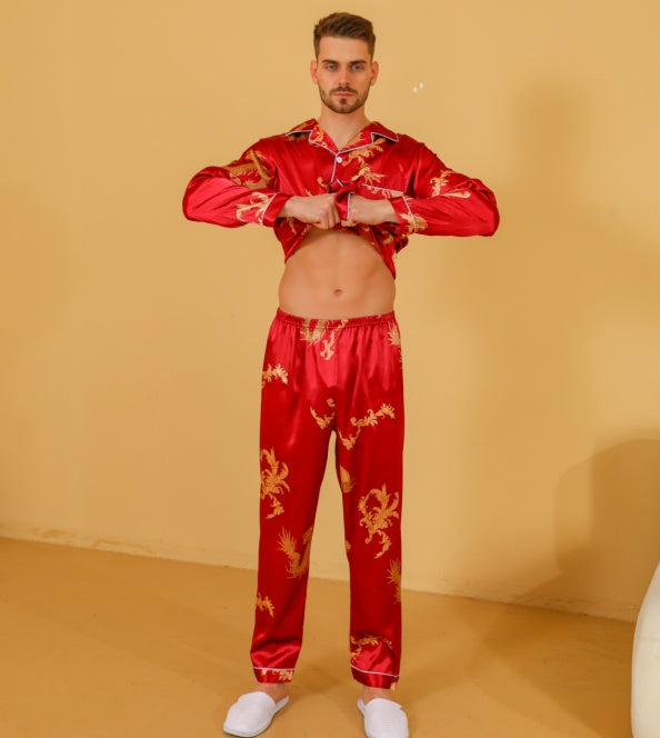 Ice Silk Men's Pyjama Set