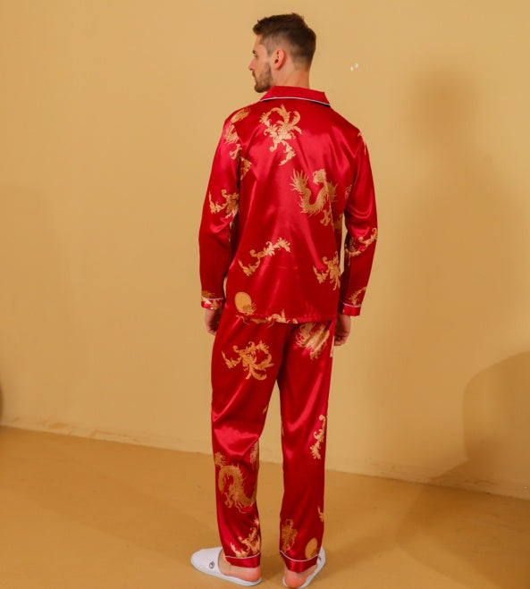Ice Silk Men's Pyjama Set
