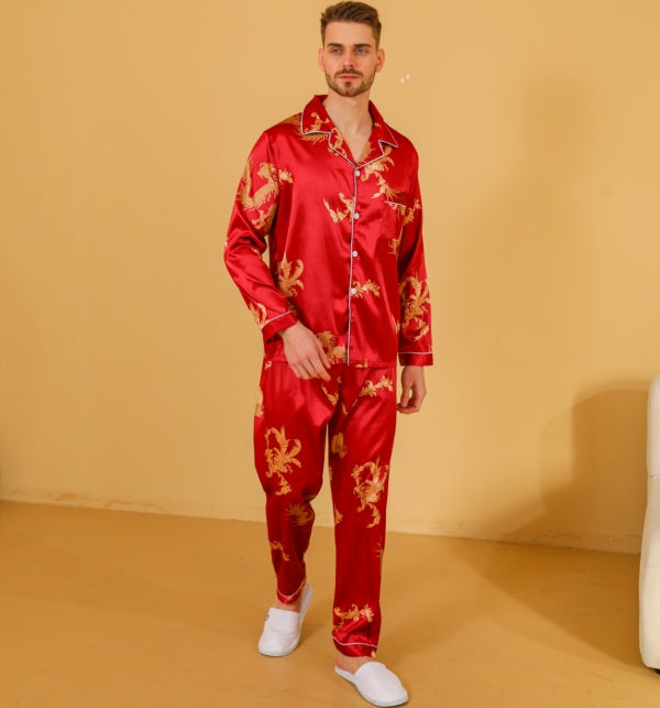 Ice Silk Men's Pyjama Set