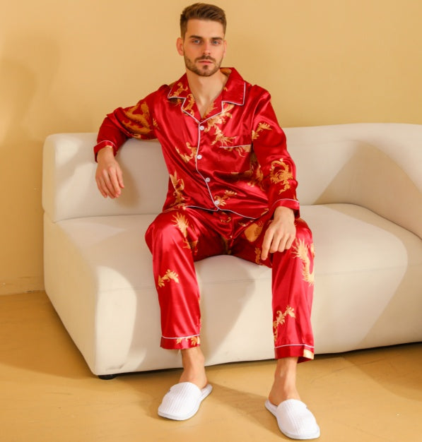 Ice Silk Men's Pyjama Set