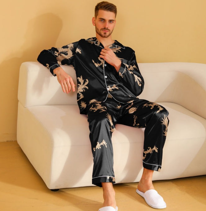Ice Silk Men's Pyjama Set
