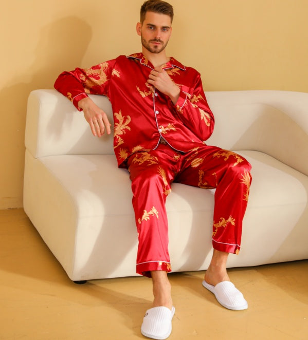 Ice Silk Men's Pyjama Set