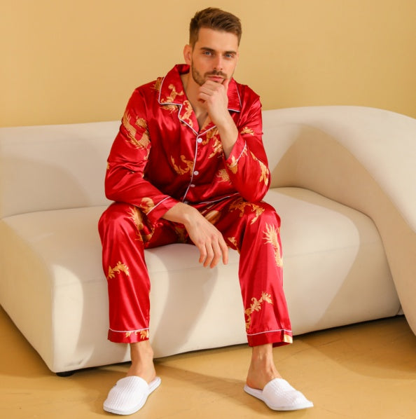 Ice Silk Men's Pyjama Set