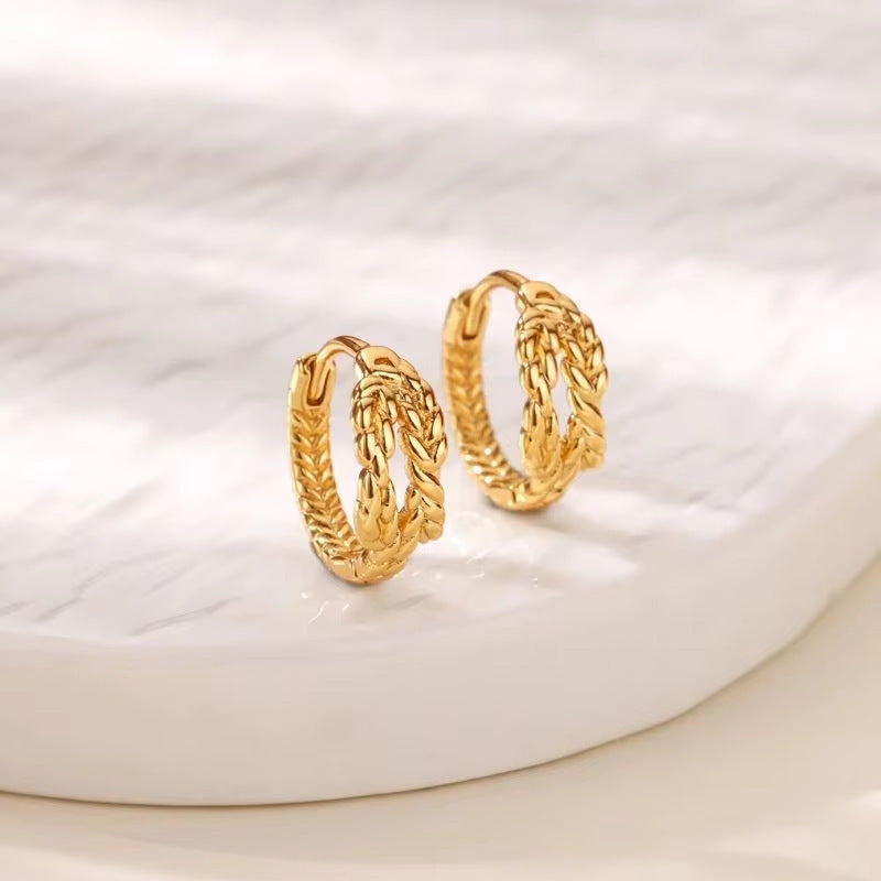 Wheat Woven Earrings For Women Ear Ring High-grade
