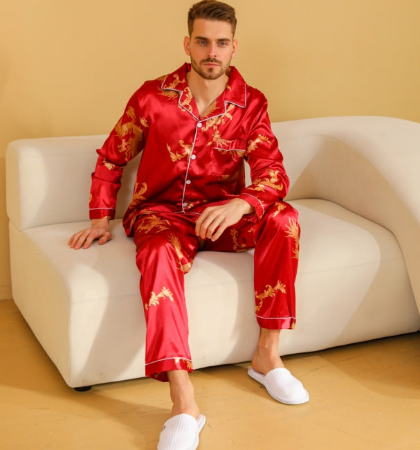 Ice Silk Men's Pyjama Set