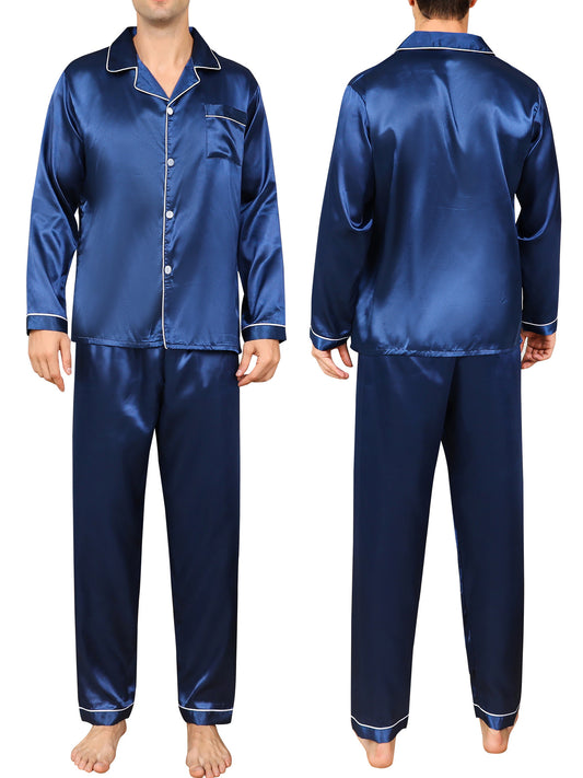 Ice Silk Men's Pyjama Set