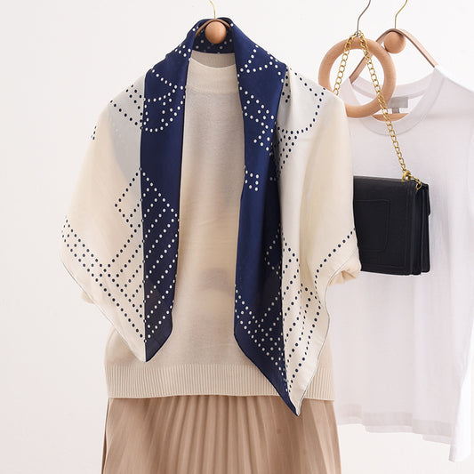 Black And White Stitching Zebra Scarf Ethnic Style Shawl Scarf Square