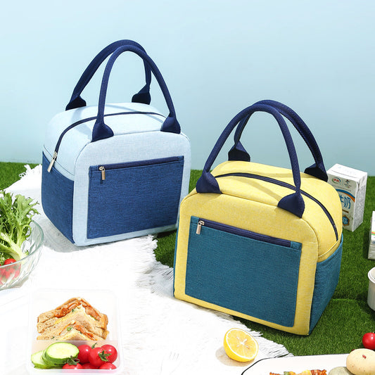 Aluminium Foil Thickening Waterproof Colour Matching Lunch Insulation Bag