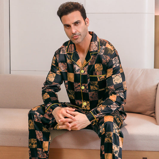 Ice Silk Men's Pyjama Set