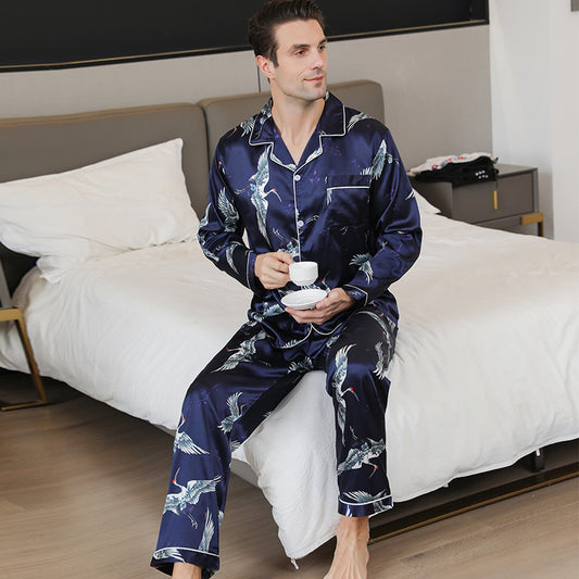 Ice Silk Men's Pyjama Set